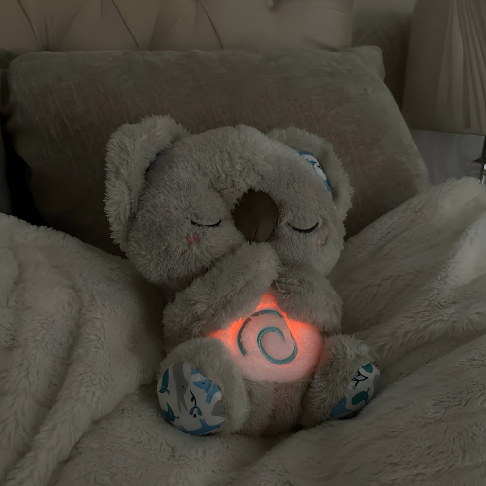 Baby søvnlegetøj åndende lys blød bamse