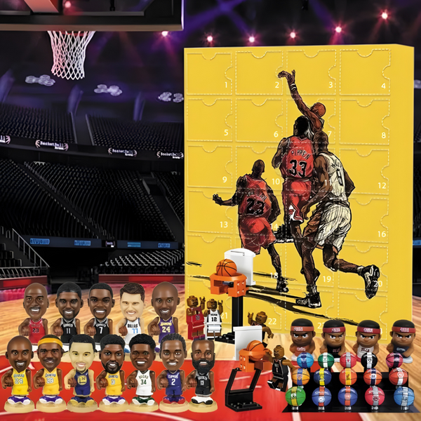 Basketball Advent Calendar Mini Figures Collectible Toy Gift Set 0