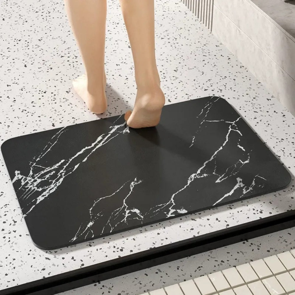 Alfombrilla de baño de secado rápido de piedra de diatomeas alfombra antideslizante de mármol
