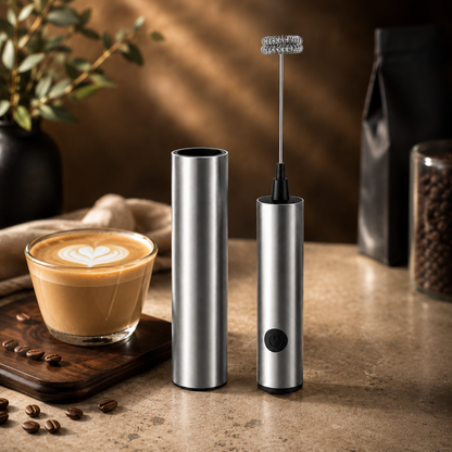 Battery Operated Milk Frother Whisk Handheld Mini Oval