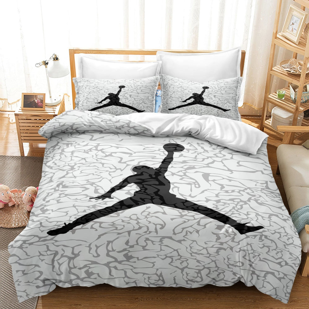Set di biancheria da letto con copripiumino a stampa di pallacanestro stile camera da letto