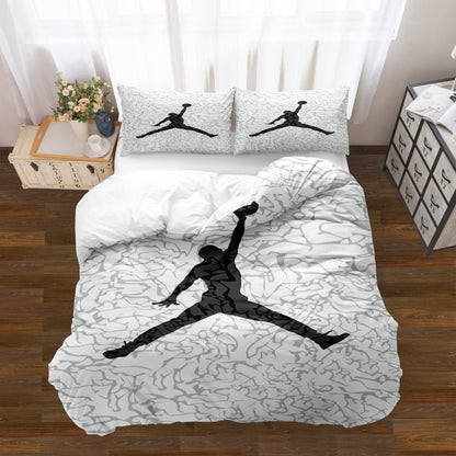 Set di biancheria da letto con copripiumino a stampa di pallacanestro stile camera da letto