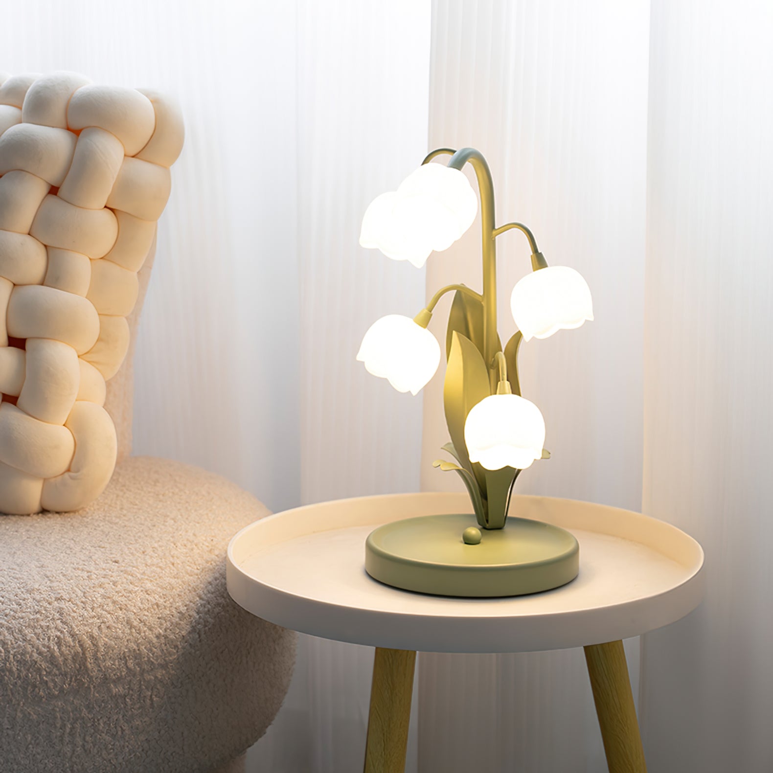 Bell Orchid Table Lamp | Elegant Floral Indoor Light