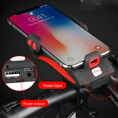Bike Light Phone Mount Powerbank Horn Combo Accessory
