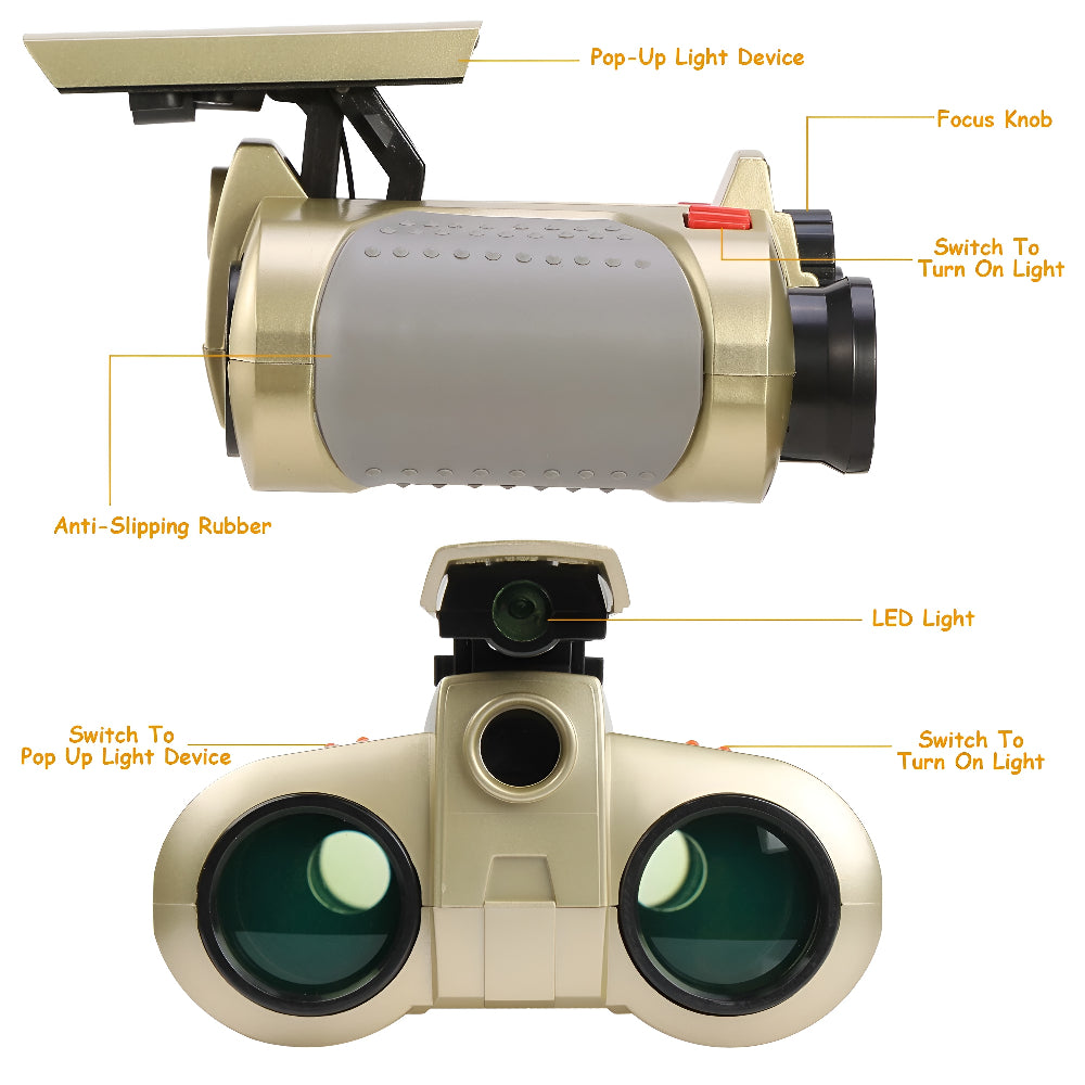 Binoculars Night Vision Kids Adventure Toy Outdoor Exploration Gear