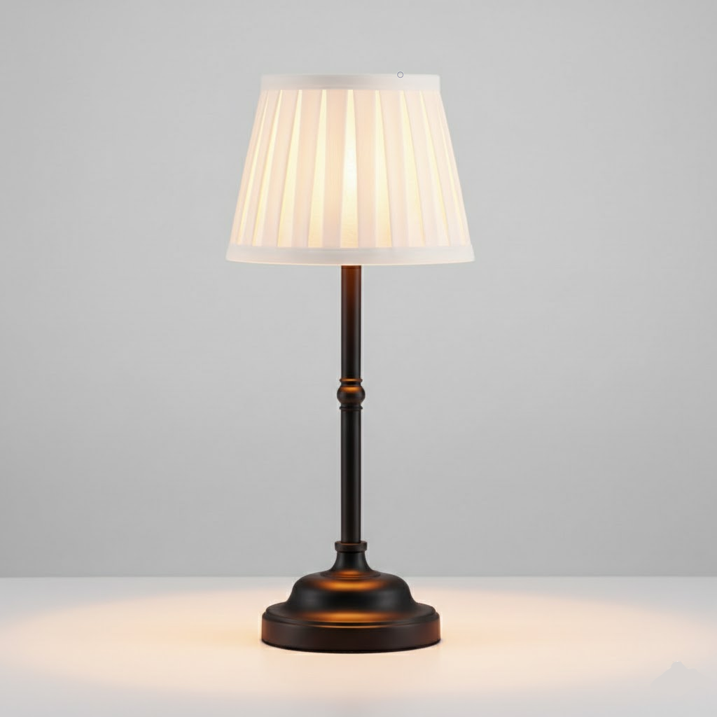 Lámpara de mesa sin cable recargable de latón con LED táctil regulable