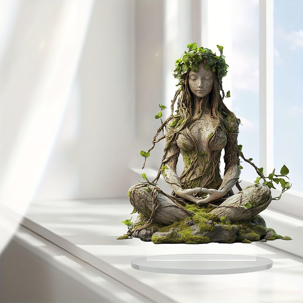 Bohemian Goddess Acrylic Sculpture 20 cm Decorative Art Piece 1