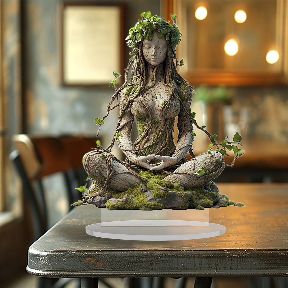 Bohemian Goddess Acrylic Sculpture 20 cm Decorative Art Piece 2