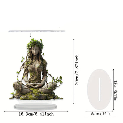Bohemian Goddess Acrylic Sculpture 20 cm Decorative Art Piece 3
