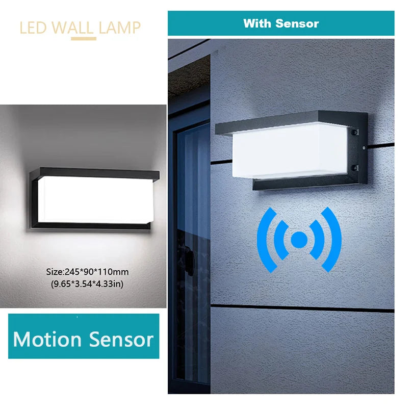 WallBright | Waterproof Outdoor Wall Light | Motion Sensor & Energy Efficient