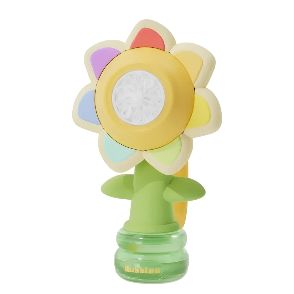 Macchina per bolle a forma di fiore Giocattolo automatico per bambini soffiabolle