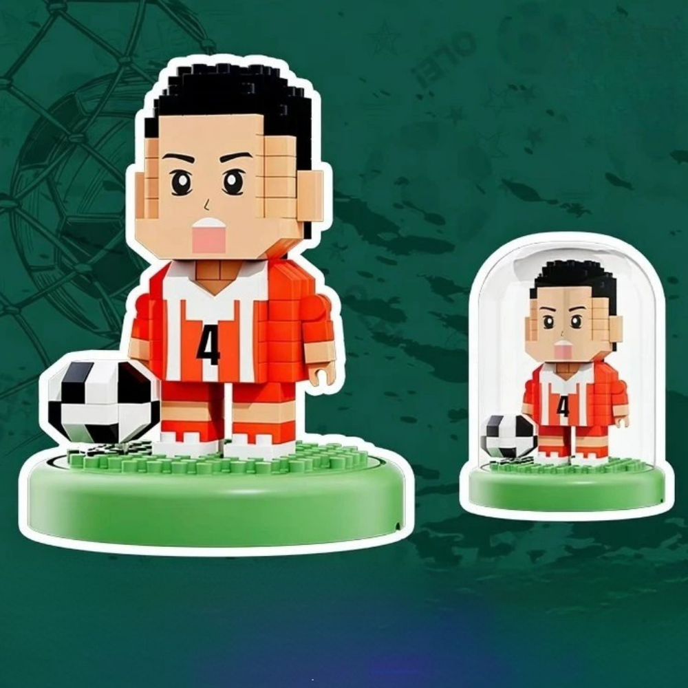 Set mic de jucării din plastic Building Blocks Worldcup Soccer