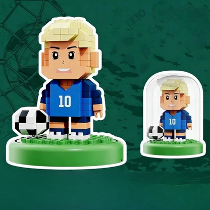 Set mic de jucării din plastic Building Blocks Worldcup Soccer