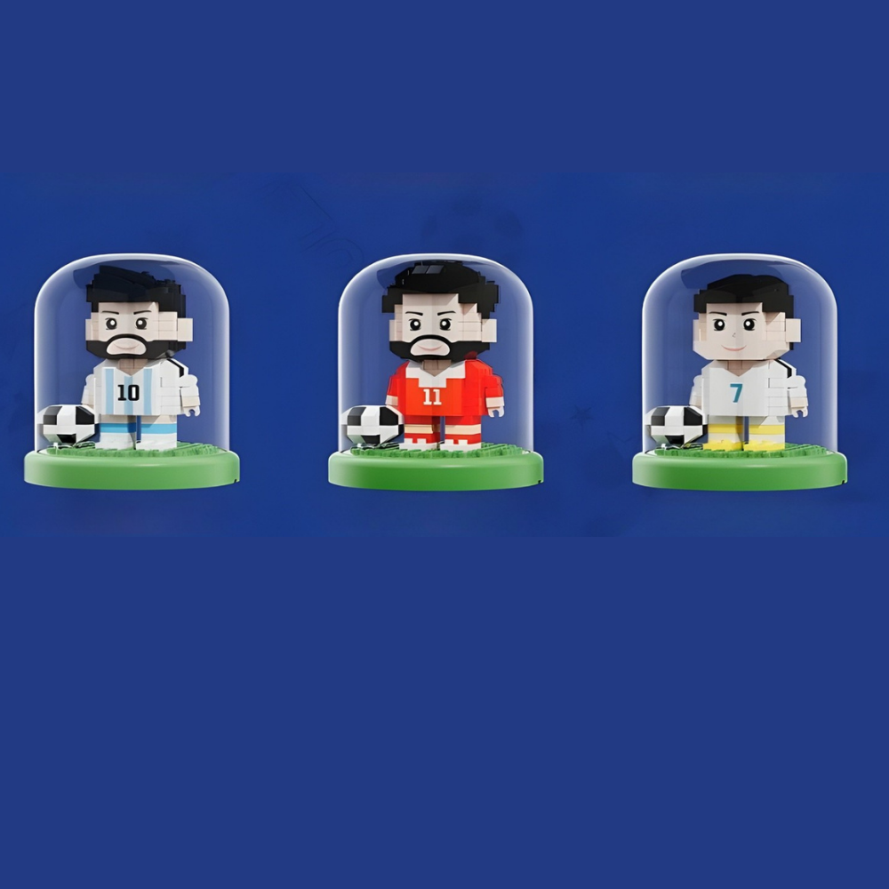 Set mic de jucării din plastic Building Blocks Worldcup Soccer