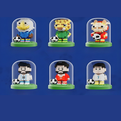 Set mic de jucării din plastic Building Blocks Worldcup Soccer