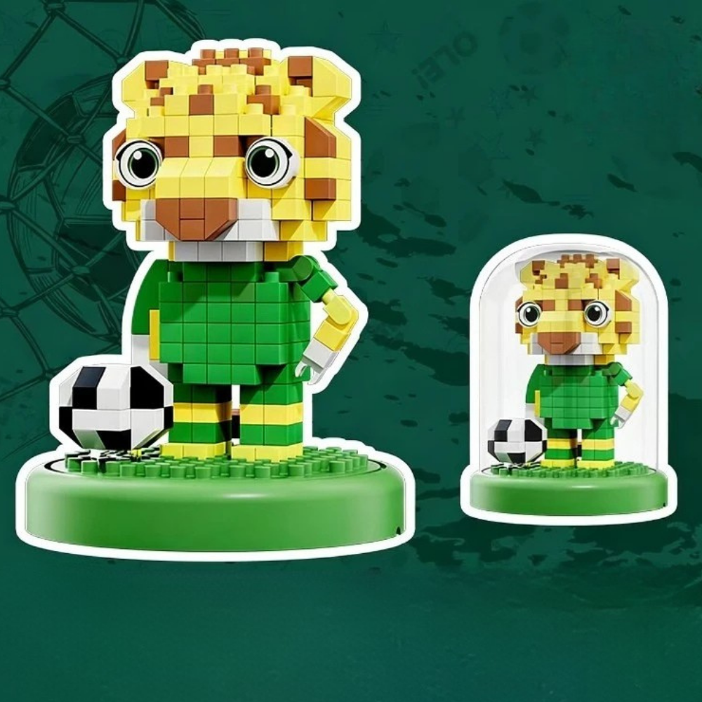 Set mic de jucării din plastic Building Blocks Worldcup Soccer