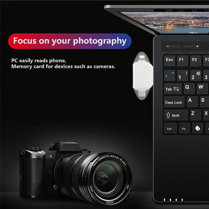 Cititor de carduri 4 în 1 USB C SD Micro SD Adaptor pentru transfer de date