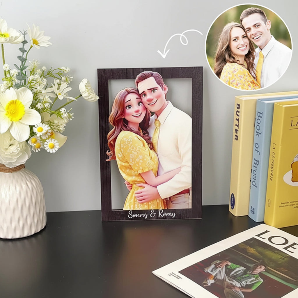 Wall Art Personalized Wooden 3D Photo Frame Gift Decor
