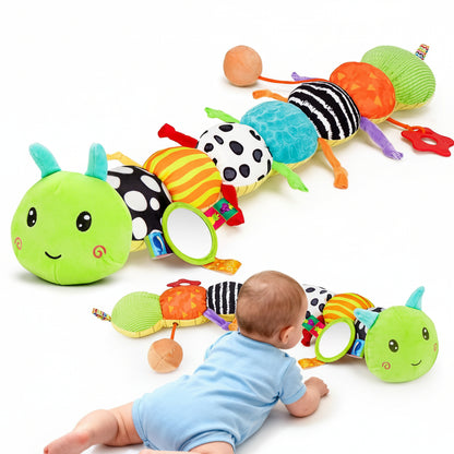 Baby Toys Sensory Caterpillar Plush Musical Tummy Time Toy
