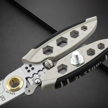 Wire Stripper Crimping Multi Tool with Steel Cable Cutter