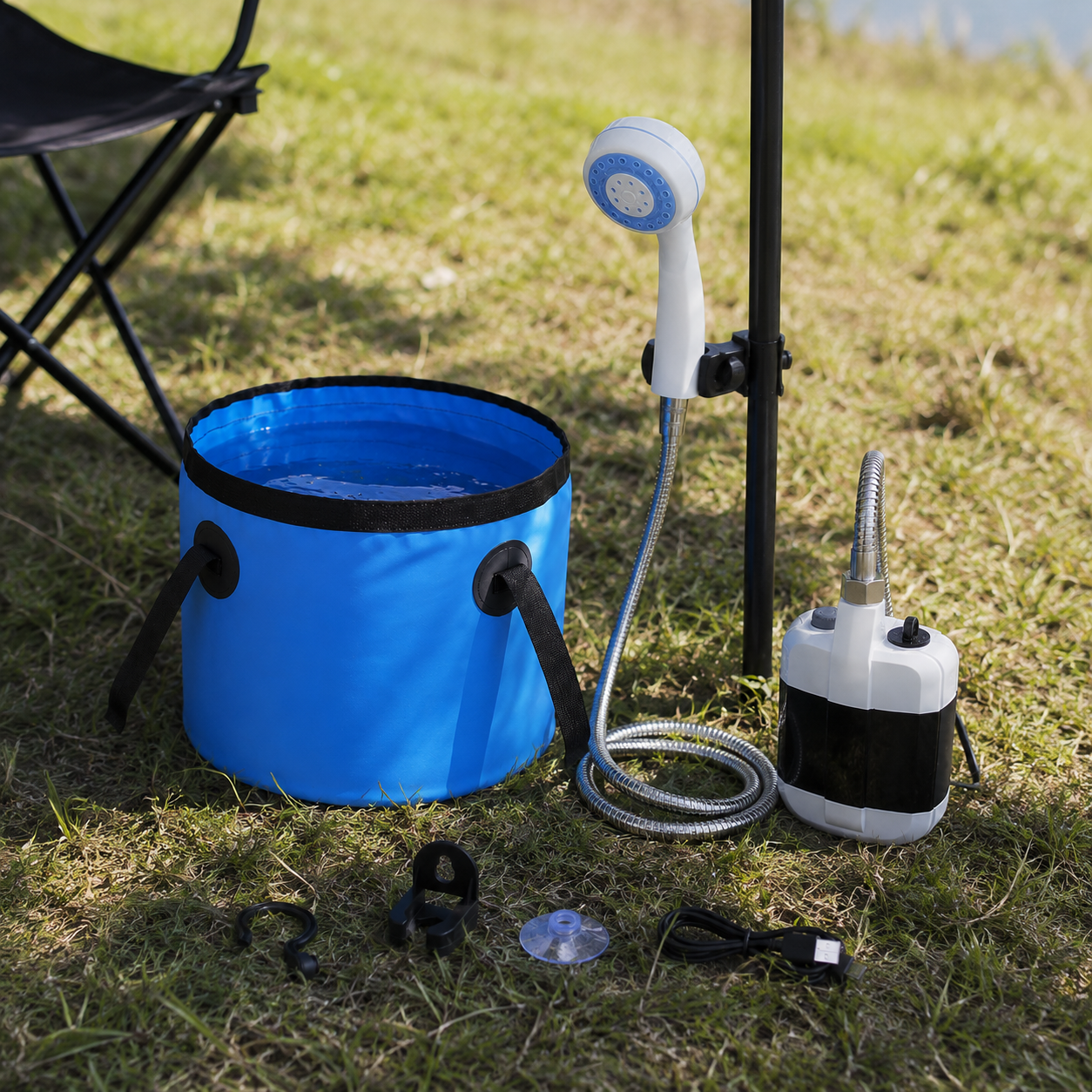 Camping Shower Portable Shower Rechargeable Outdoor Pump