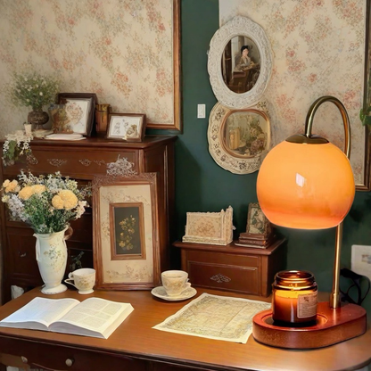 Lampă de masă pentru încălzirea lumânărilor, ajustabilă, lampă pentru topirea ceară fără flacără