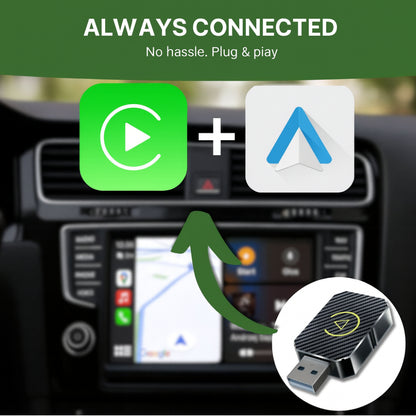 Adaptor auto wireless USB pentru integrarea smartphone-ului în vehicul