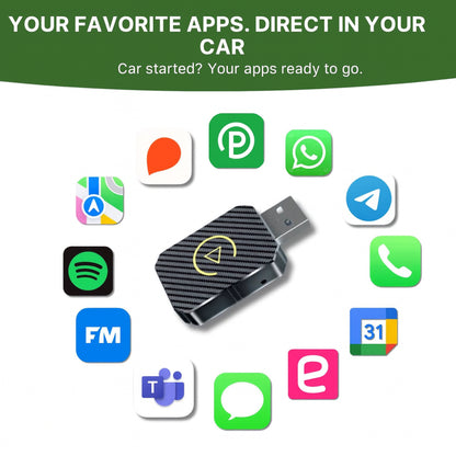 Adaptor auto wireless USB pentru integrarea smartphone-ului în vehicul