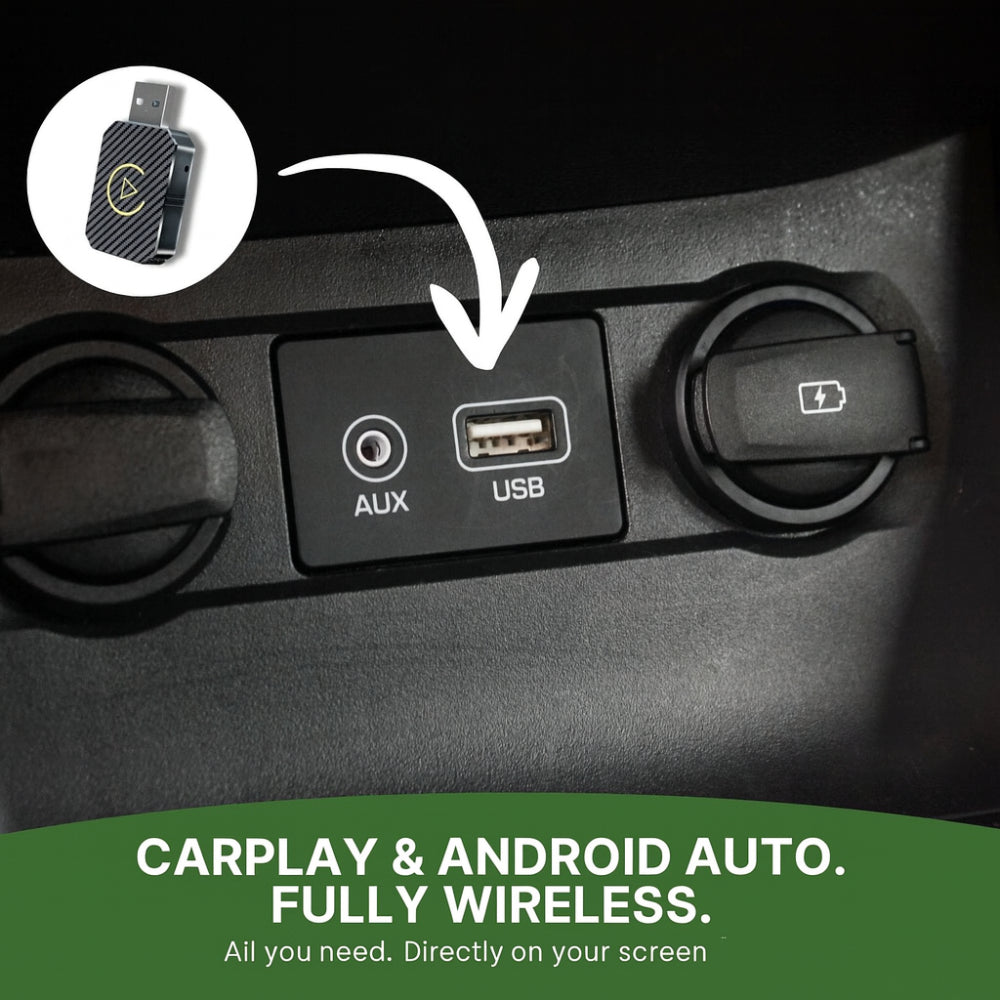 Adaptor auto wireless USB pentru integrarea smartphone-ului în vehicul