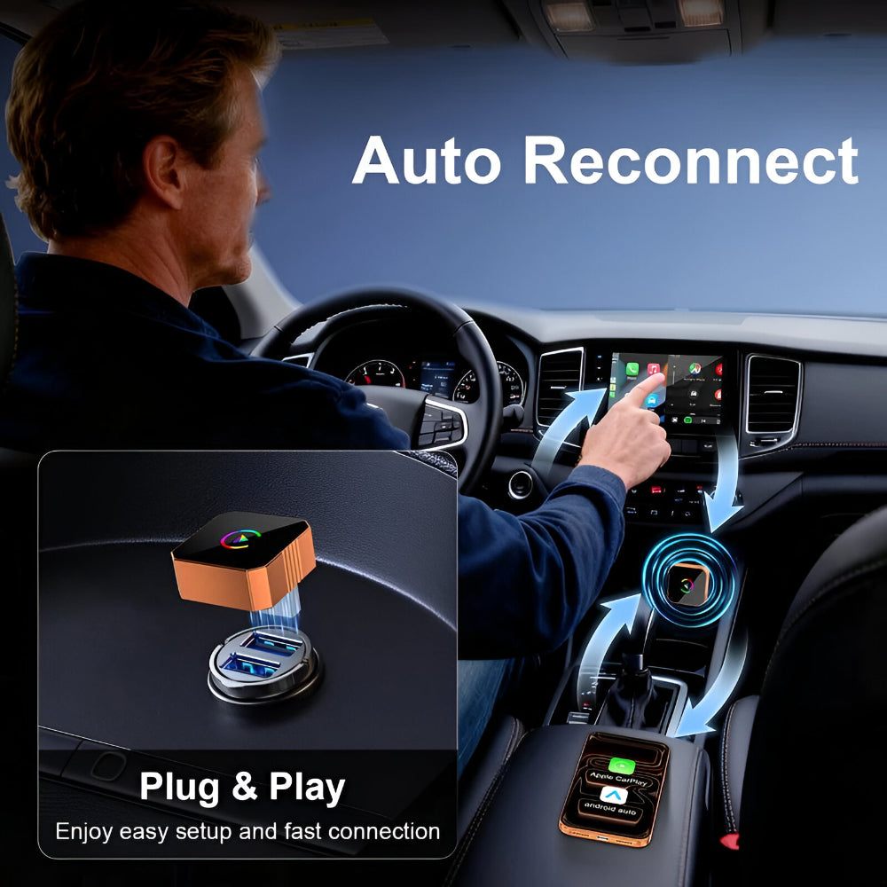 Adaptador CarPlay Inalámbrico Mini USB Dispositivo de Conectividad para Auto