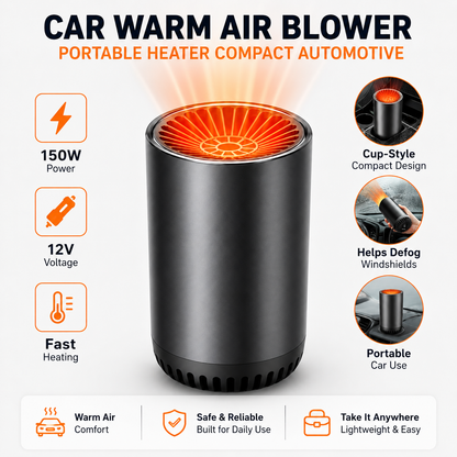 Car Warm Air Blower Portable Heater Compact Automotive