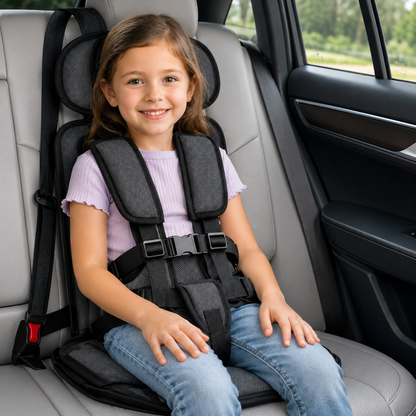 Car Seat Booster Portable Foldable Harness Travel Seat
