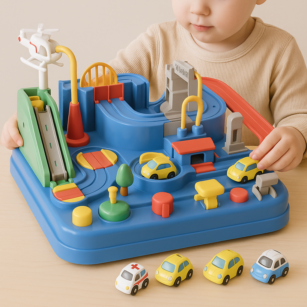 Autorennbahn Spiel Stadt Abenteuer Puzzle Spiel