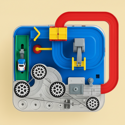 Autorennbahn Spiel Stadt Abenteuer Puzzle Spiel