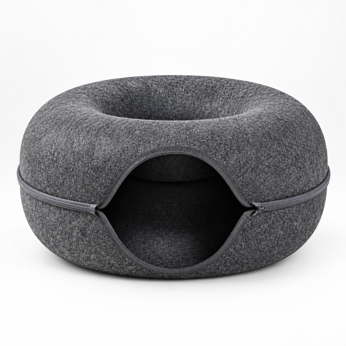 Cat Cave Bed Donut Cozy Hooded Enclosed Pet Nest
