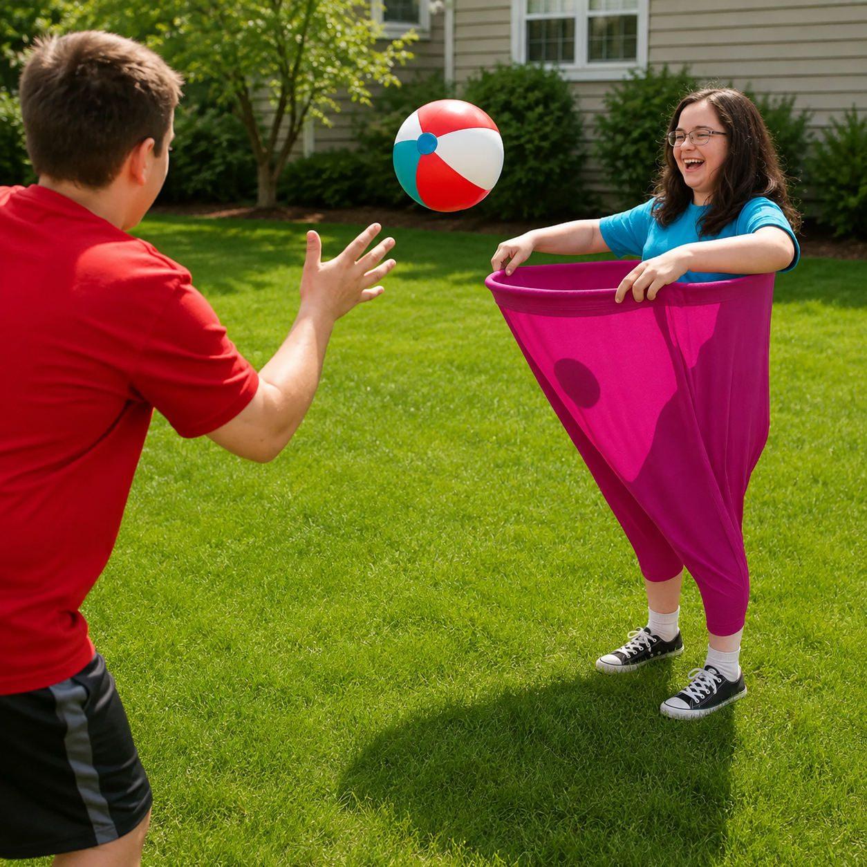 Catching Ball Game Oversized Trousers Active Play Fun