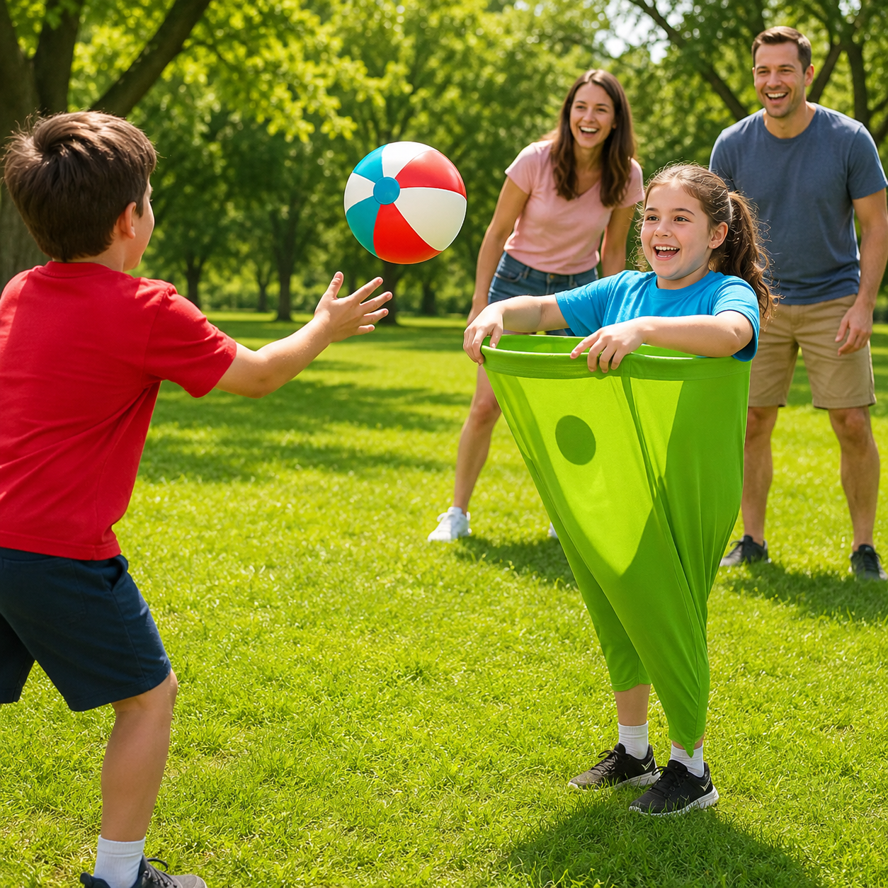 Catching Ball Game Oversized Trousers Active Play Fun