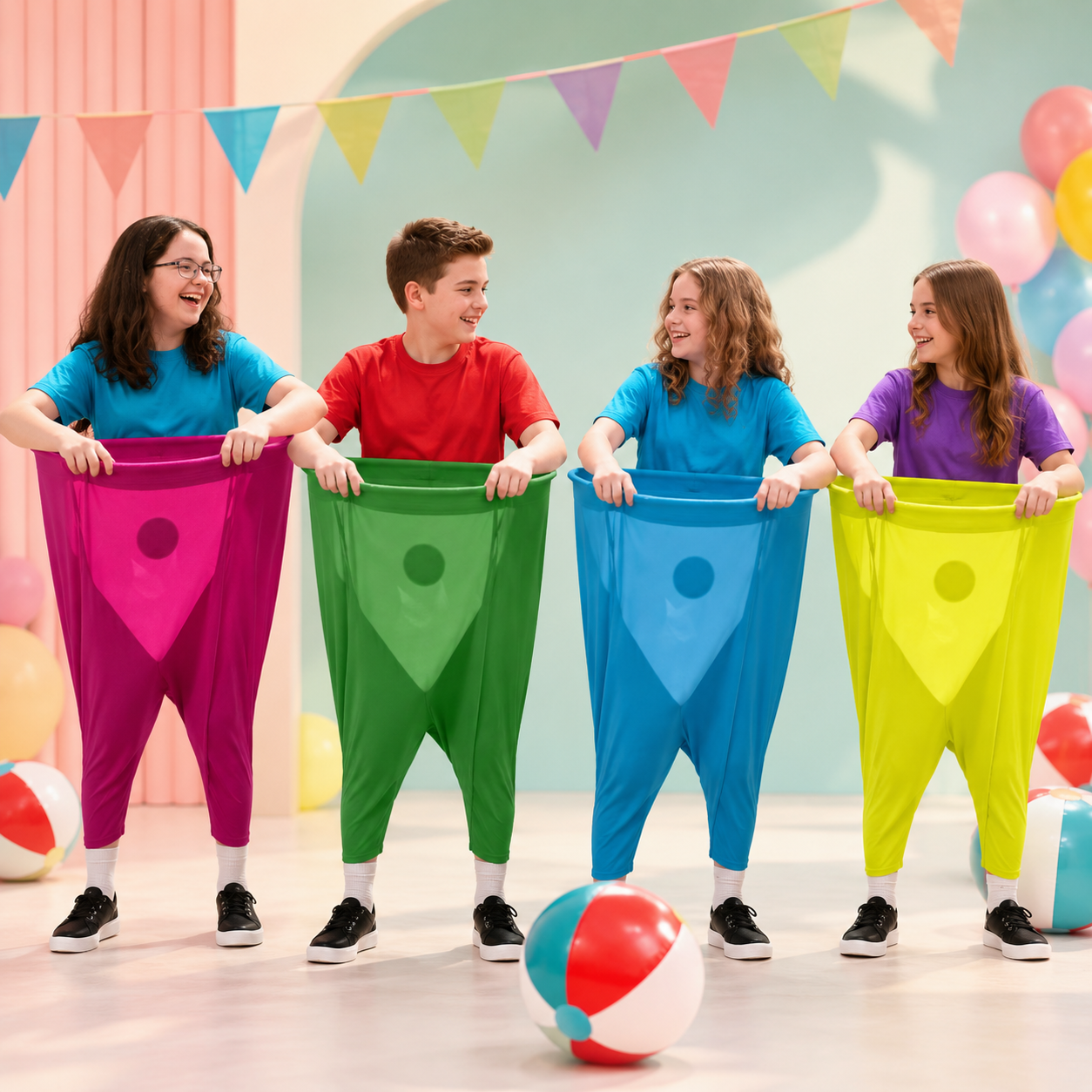 Catching Ball Game Oversized Trousers Active Play Fun