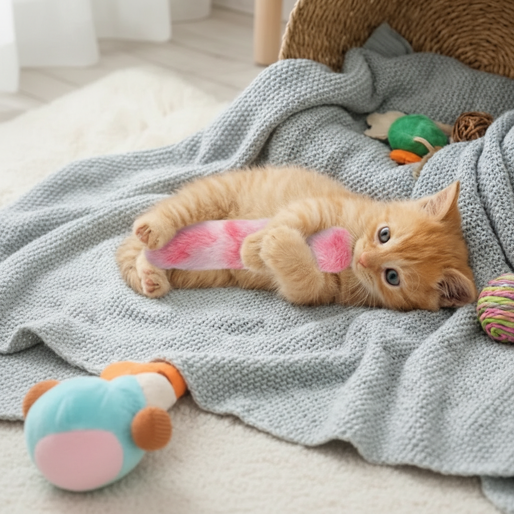 Juguete Gatos Catnip Peluche Interactivo Almohada Morder Patear