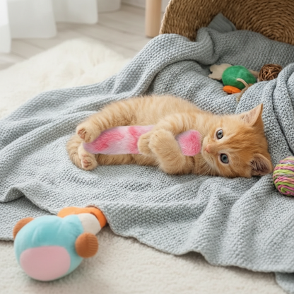 Juguete Gatos Catnip Peluche Interactivo Almohada Morder Patear