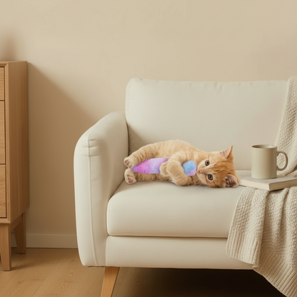Juguete Gatos Catnip Peluche Interactivo Almohada Morder Patear