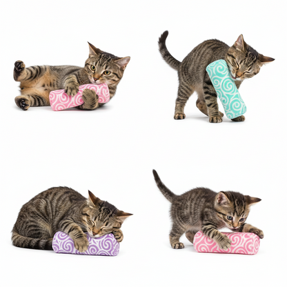 Juguete Gatos Catnip Peluche Interactivo Almohada Morder Patear