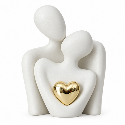 Estatueta de casal em cerâmica, ornamento de design moderno