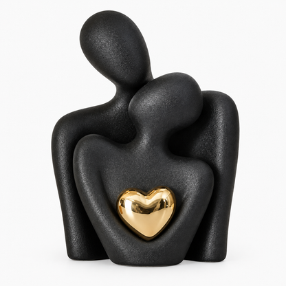 Estatueta de casal em cerâmica, ornamento de design moderno