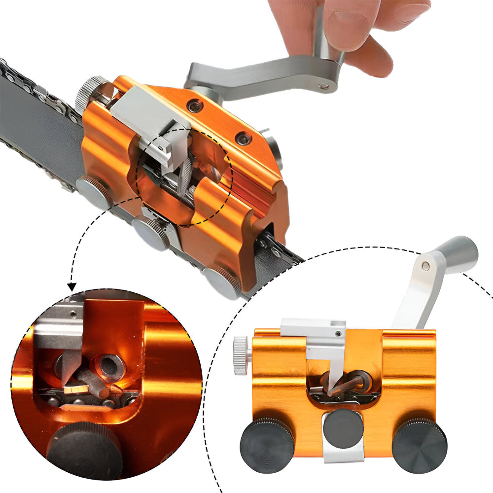 Chainsaw Sharpener Jig Guide Clamp Precision Chain Grinding Tool