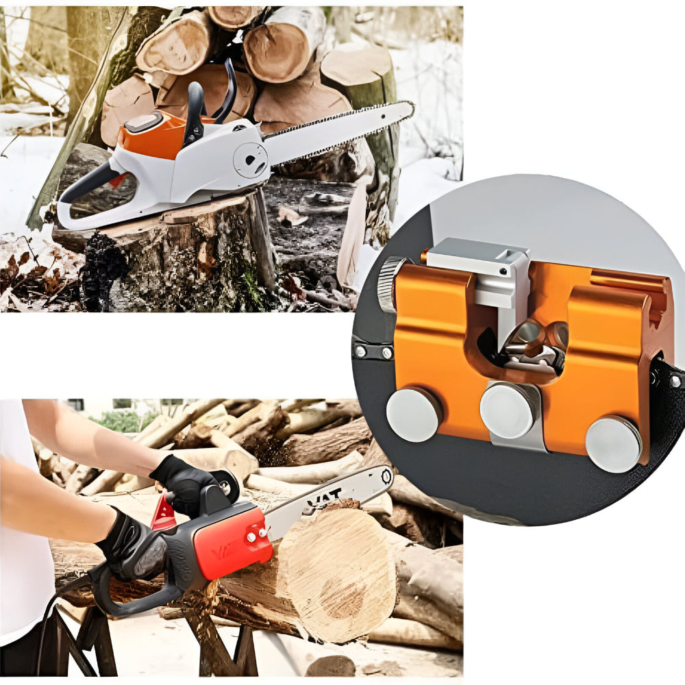 Chainsaw Sharpener Jig Guide Clamp Precision Chain Grinding Tool