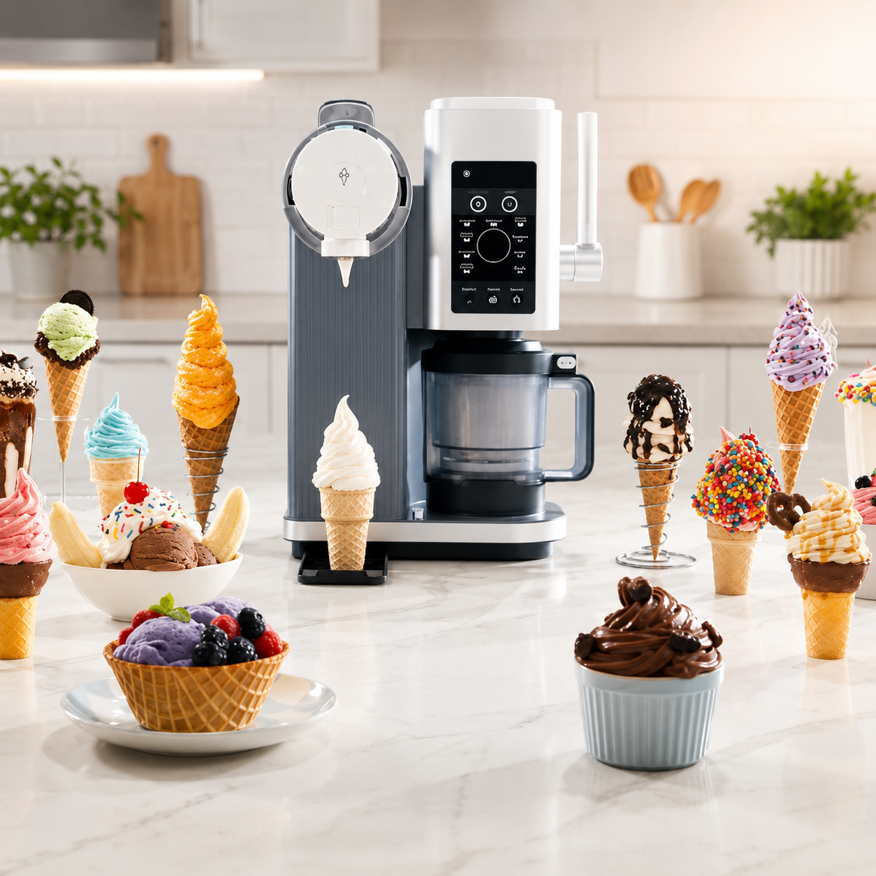 Aparat de făcut înghețată, mașină pentru iaurt congelat, sorbet, pentru bucătărie