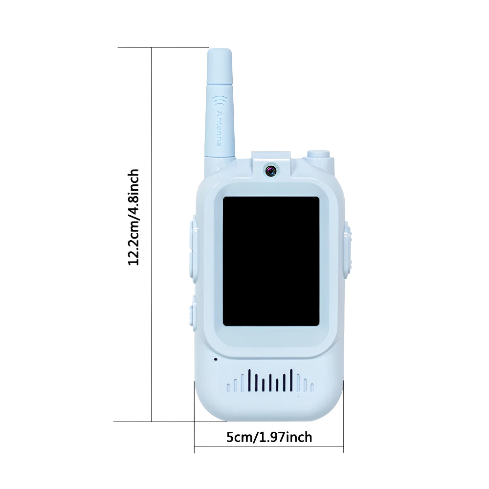 Videocamera giocattolo walkie talkie ricaricabile per bambini