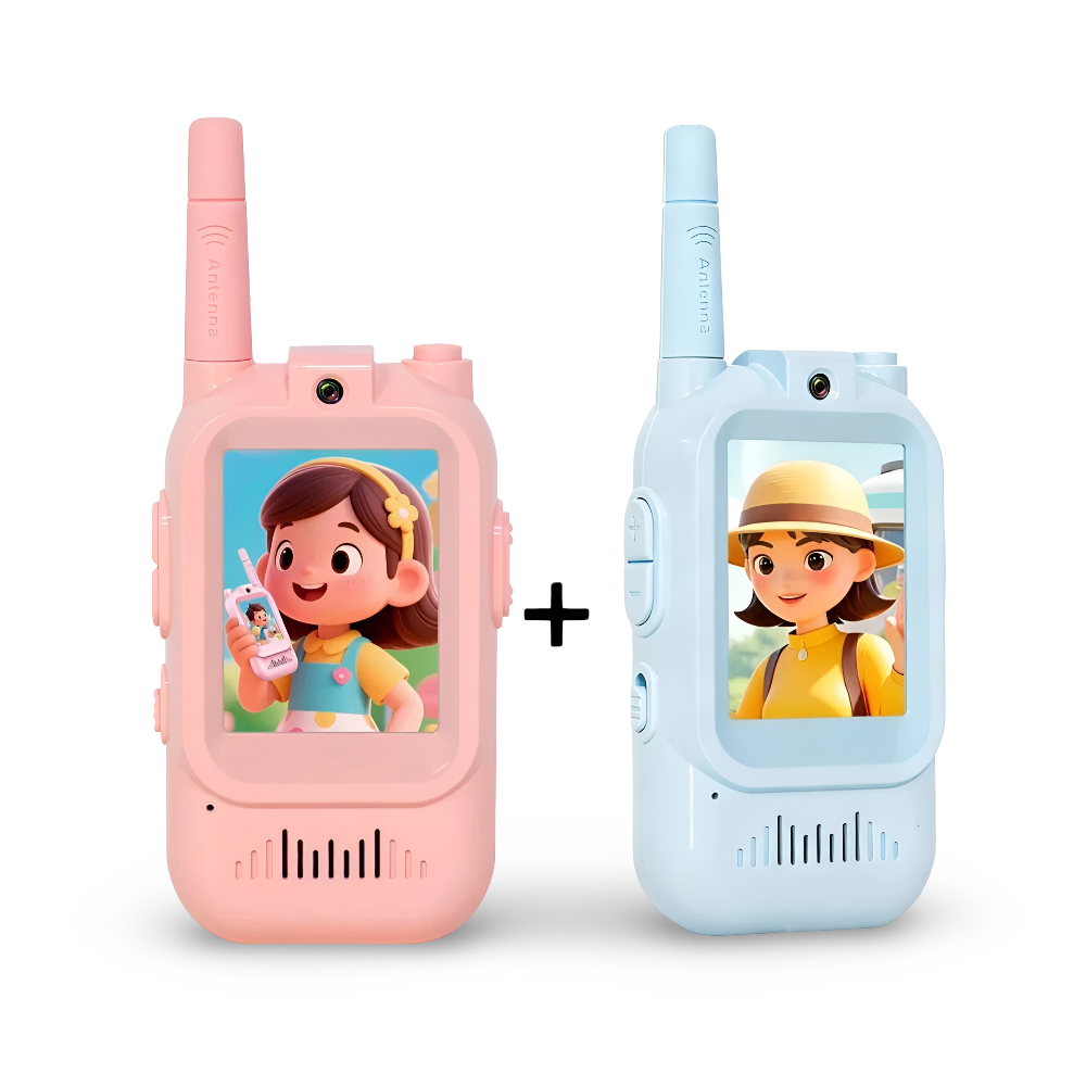 Videocamera giocattolo walkie talkie ricaricabile per bambini