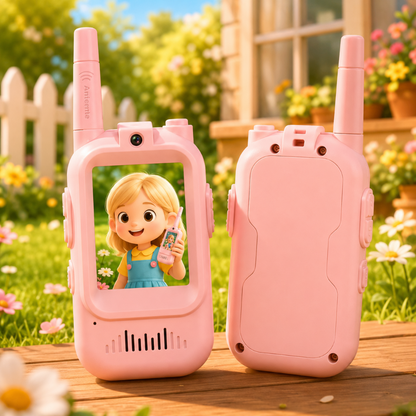 Videocamera giocattolo walkie talkie ricaricabile per bambini